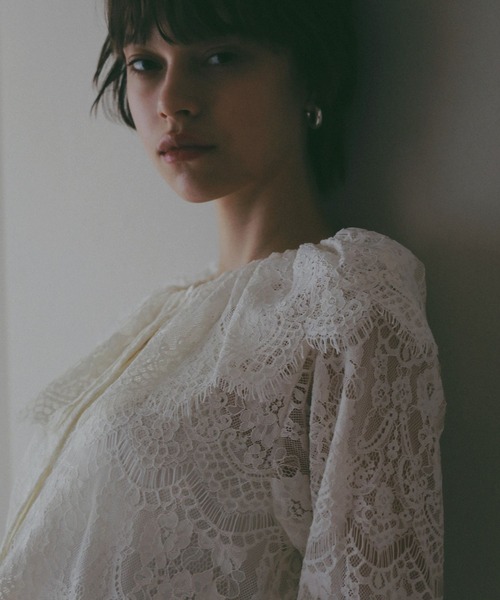 BAYFLOW（ベイフロー）の「【EF(エフ)】スカラップレースブラウス（WOMEN）（シャツ/ブラウス・レディース・オフホワイト・FREE）」の17枚目の写真