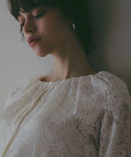 BAYFLOW（ベイフロー）の「【EF(エフ)】スカラップレースブラウス（WOMEN）（シャツ/ブラウス・レディース・オフホワイト・FREE）」の18枚目の写真