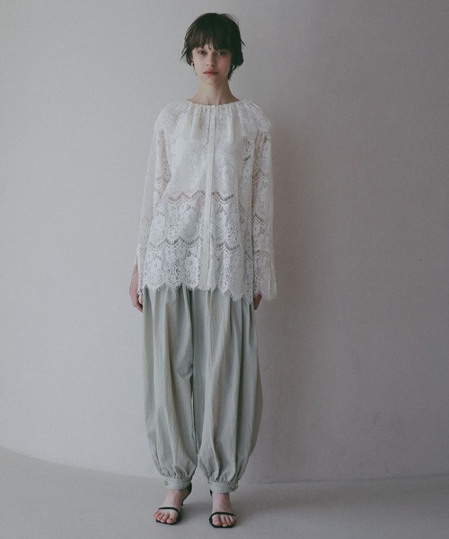 BAYFLOW（ベイフロー）の「【EF(エフ)】スカラップレースブラウス（WOMEN）（シャツ/ブラウス・レディース・オフホワイト・FREE）」の11枚目の写真