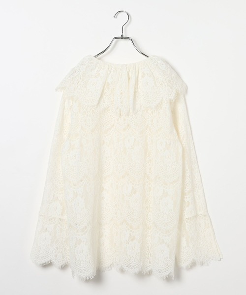 BAYFLOW（ベイフロー）の「【EF(エフ)】スカラップレースブラウス（WOMEN）（シャツ/ブラウス・レディース・オフホワイト・FREE）」の13枚目の写真