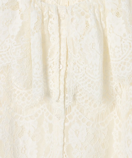 BAYFLOW（ベイフロー）の「【EF(エフ)】スカラップレースブラウス（WOMEN）（シャツ/ブラウス・レディース・オフホワイト・FREE）」の7枚目の写真
