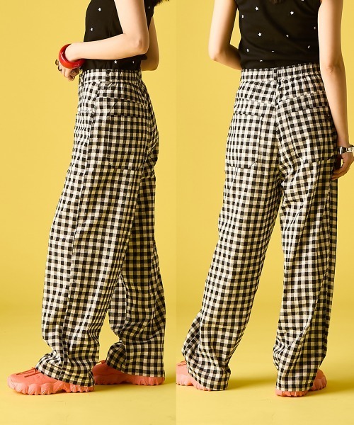 GEVS.（ジェイヴィス）の「ギンガムチェックルーズパンツ＜大きいサイズ有＞GEVS.（その他パンツ・レディース・ブラウン系/ブラック系・5L/3L/LL/L/M/4L）」の3枚目の写真