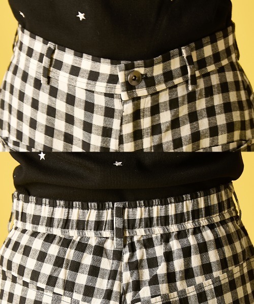 GEVS.（ジェイヴィス）の「ギンガムチェックルーズパンツ＜大きいサイズ有＞GEVS.（その他パンツ・レディース・ブラウン系/ブラック系・5L/3L/LL/L/M/4L）」の4枚目の写真