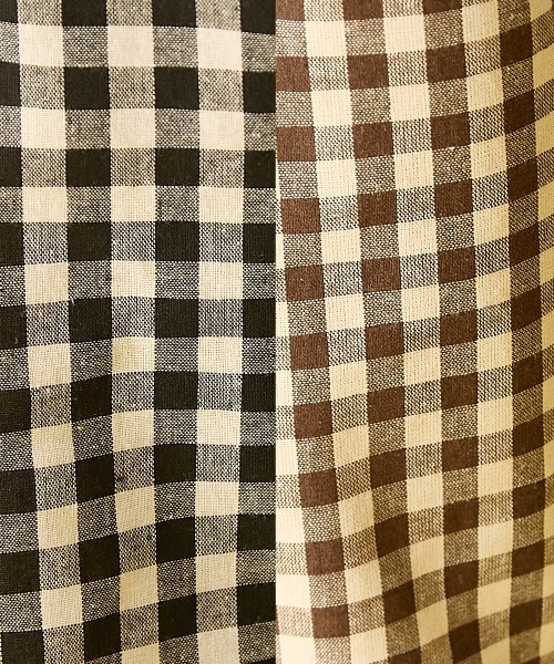 GEVS.（ジェイヴィス）の「ギンガムチェックルーズパンツ＜大きいサイズ有＞GEVS.（その他パンツ・レディース・ブラウン系/ブラック系・5L/3L/LL/L/M/4L）」の6枚目の写真