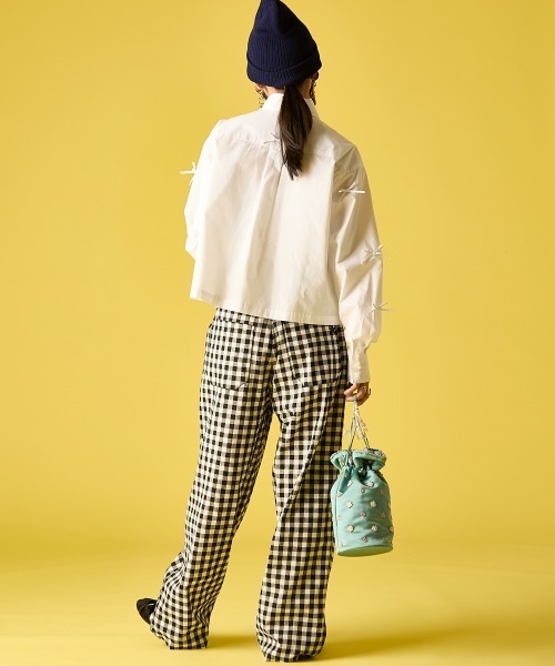 GEVS.（ジェイヴィス）の「ギンガムチェックルーズパンツ＜大きいサイズ有＞GEVS.（その他パンツ・レディース・ブラウン系/ブラック系・5L/3L/LL/L/M/4L）」の7枚目の写真