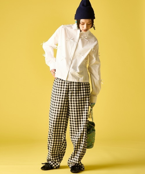 GEVS.（ジェイヴィス）の「ギンガムチェックルーズパンツ＜大きいサイズ有＞GEVS.（その他パンツ・レディース・ブラウン系/ブラック系・5L/3L/LL/L/M/4L）」の10枚目の写真