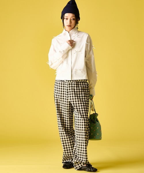 GEVS.（ジェイヴィス）の「ギンガムチェックルーズパンツ＜大きいサイズ有＞GEVS.（その他パンツ・レディース・ブラウン系/ブラック系・5L/3L/LL/L/M/4L）」の11枚目の写真