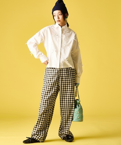 GEVS.（ジェイヴィス）の「ギンガムチェックルーズパンツ＜大きいサイズ有＞GEVS.（その他パンツ・レディース・ブラウン系/ブラック系・5L/3L/LL/L/M/4L）」の12枚目の写真