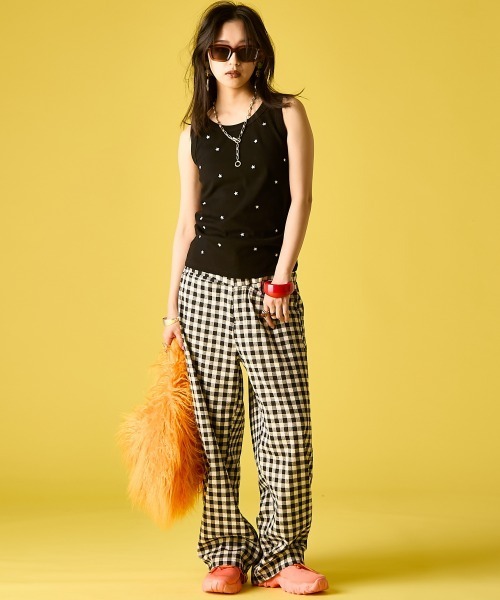 GEVS.（ジェイヴィス）の「ギンガムチェックルーズパンツ＜大きいサイズ有＞GEVS.（その他パンツ・レディース・ブラウン系/ブラック系・5L/3L/LL/L/M/4L）」の22枚目の写真