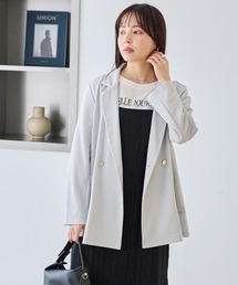 LAVEANGE | 【好機能シリーズ】接触冷感｜トリコットダブルテーラードジャケット(テーラードジャケット)