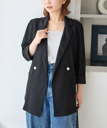 LAVEANGE | 【好機能シリーズ】接触冷感｜トリコットダブルテーラードジャケット(テーラードジャケット)