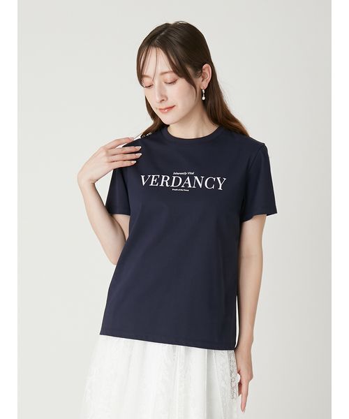 FRAY I.D(フレイアイディー)の「タイプライターロゴプリントTシャツ(Tシャツ/カットソー・レディース・ホワイト/ピンク/ネイビー・F)」の13枚目の写真