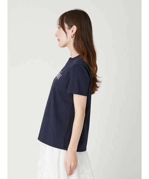 FRAY I.D(フレイアイディー)の「タイプライターロゴプリントTシャツ(Tシャツ/カットソー・レディース・ホワイト/ピンク/ネイビー・F)」の11枚目の写真