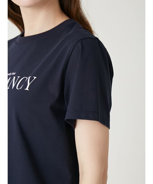 FRAY I.D(フレイアイディー)の「タイプライターロゴプリントTシャツ(Tシャツ/カットソー・レディース・ホワイト/ピンク/ネイビー・F)」の9枚目の写真