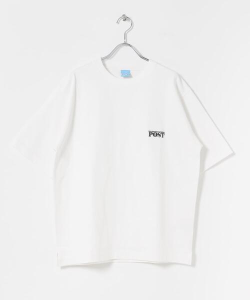 FORK&SPOON（フォークアンドスプーン）の「FORK&SPOON　POSTワンポイントTシャツ（Tシャツ/カットソー・メンズ・オフホワイト/チャコールグレー・5/4）」の9枚目の写真