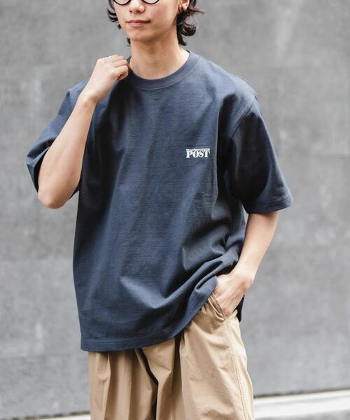 FORK&SPOON（フォークアンドスプーン）の「FORK&SPOON　POSTワンポイントTシャツ（Tシャツ/カットソー・メンズ・オフホワイト/チャコールグレー・5/4）」の13枚目の写真