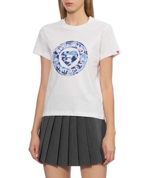 APEE BY A BATHING APE(エイピーバイアベイシングエイプ)の「CAMO APEE BABY PRINTED TEE #3(Tシャツ/カットソー・レディース・ホワイト×ピンク/ホワイト×ブルー/ネイビー・X-SMALL/SMALL)」の7枚目の写真