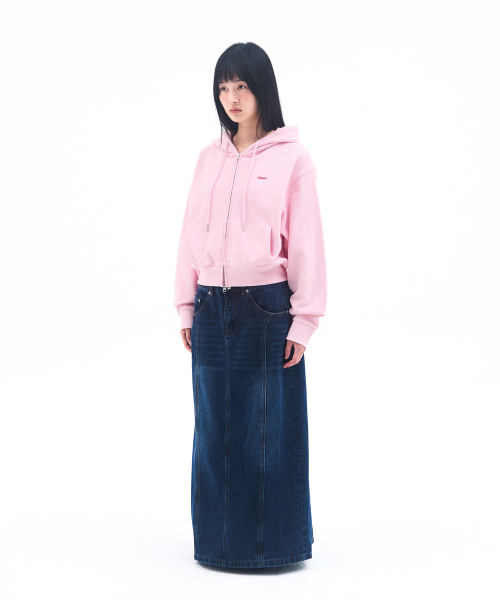 AMESWORLDWIDE(アメスワールドワイド)の「BASIC SMALL LOGO HOODIE ZIP UP PINK(パーカー・レディース・その他・LARGE/MEDIUM/SMALL)」の4枚目の写真
