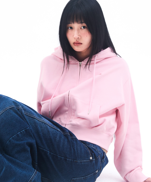 AMESWORLDWIDE(アメスワールドワイド)の「BASIC SMALL LOGO HOODIE ZIP UP PINK(パーカー・レディース・その他・LARGE/MEDIUM/SMALL)」の8枚目の写真