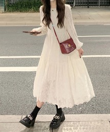 ＆soiree（アンドソワレ）の「フラワーレースシアーフレアワンピース（ワンピース）」