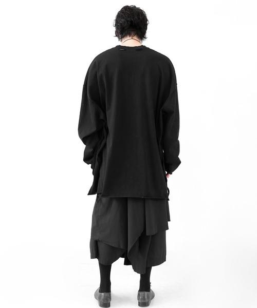 minsobi（ミンソビ）の「[ユニセックス]アシンメトリー レイヤード ワイド スカートパンツ（その他パンツ・レディース・ブラック・ONE SIZE）」の11枚目の写真