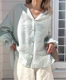 Q（キュー）の「バックシャーリングブラウス（シャツ/ブラウス）」