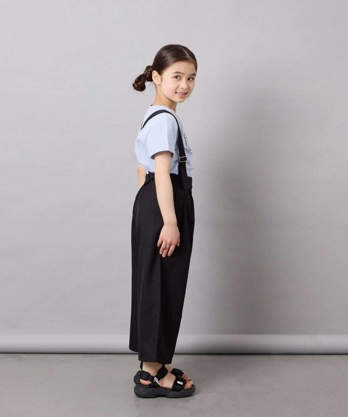 a.v.v（アーヴェヴェ）の「[120-160]【接触冷感】麻調サス付きワイドパンツ（その他パンツ・キッズ・ブラック/ベージュ・120/130/140/150/160）」の12枚目の写真