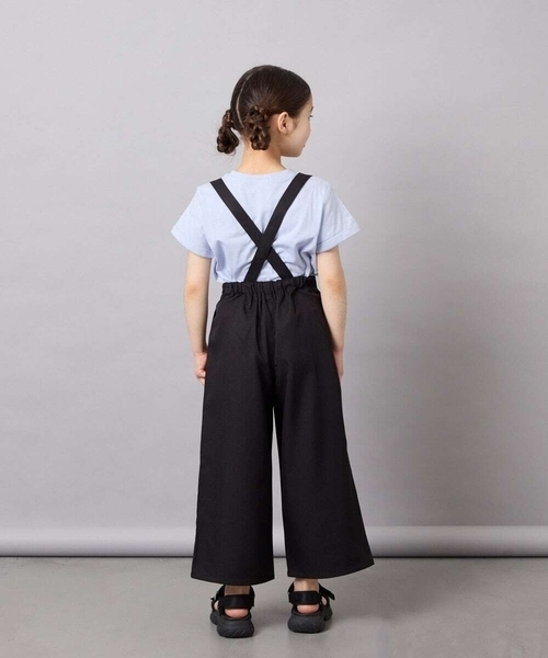 a.v.v（アーヴェヴェ）の「[120-160]【接触冷感】麻調サス付きワイドパンツ（その他パンツ・キッズ・ブラック/ベージュ・120/130/140/150/160）」の13枚目の写真