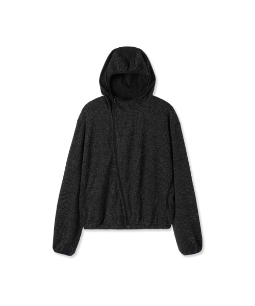 APOSTROPHE COMMA(アポストロフィコンマ)の「アンバランスニットフードジップアップ_ブラック(パーカー・メンズ・その他・SMALL/MEDIUM/LARGE)」の7枚目の写真