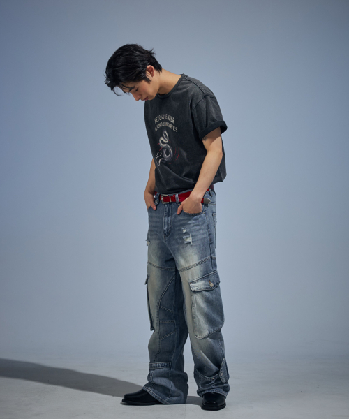 VETEZE（ベテゼ）の「Washed Cargo Denim Detail Pants（デニムパンツ・レディース・ブルー系その他・1/2/3）」の15枚目の写真