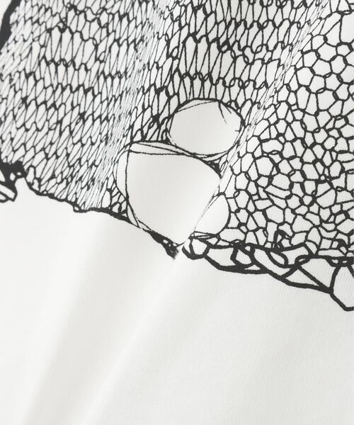 ANNA SUI NYC（アナ スイ エヌ ワイ シー）の「ANNA SUI NYC/アナ スイ エヌワイシー/トロンプルイユプリントビッグTシャツ（Tシャツ/カットソー・レディース・ブラック/ホワイト/ピンク・F）」の14枚目の写真