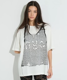 ANNA SUI NYC | ANNA SUI NYC/アナ スイ エヌワイシー/トロンプルイユプリントビッグTシャツ(Tシャツ/カットソー)