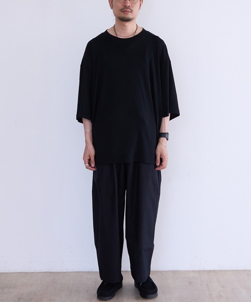 FRANK LEDER(フランクリーダー)の「FRANK LEDER 60's VINTAGE BEDSHEET WIDE DRAWSTRING 3/4 LENGTH TROUSERS (0913032)(スラックス・メンズ・ブラック・MEDIUM/SMALL)」の3枚目の写真