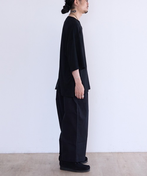 FRANK LEDER(フランクリーダー)の「FRANK LEDER 60's VINTAGE BEDSHEET WIDE DRAWSTRING 3/4 LENGTH TROUSERS (0913032)(スラックス・メンズ・ブラック・MEDIUM/SMALL)」の4枚目の写真