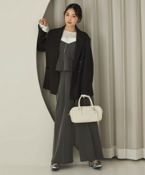 archives（アルシーヴ）の「チャーム付きスクエアボストンバッグ（ボストンバッグ・レディース・アイボリー/ブラック/キャメル・FREE）」の12枚目の写真