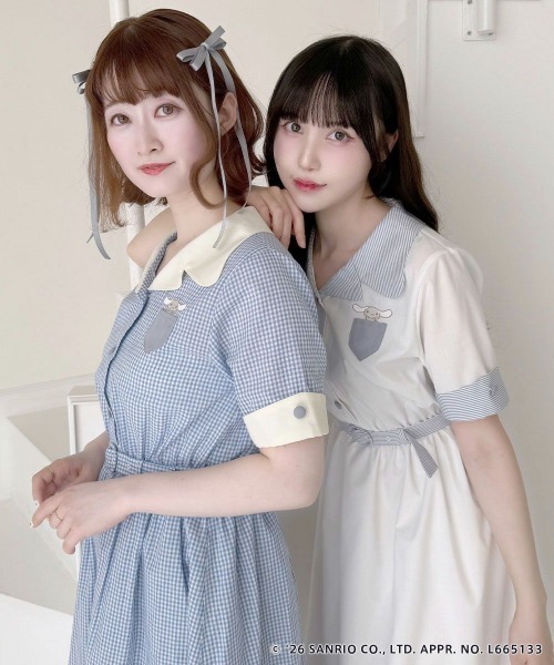 クレリック開衿ワンピース/シナモロール/fint フィント（ワンピース