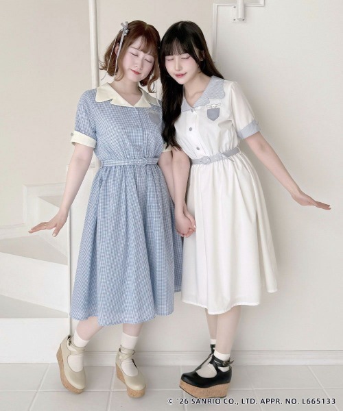 F i.n.t(フィント)の「クレリック開衿ワンピース/シナモロール/fint フィント(ワンピース・レディース・ブルー/ホワイト×ブルー・FREE)」の3枚目の写真