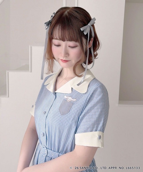 F i.n.t(フィント)の「クレリック開衿ワンピース/シナモロール/fint フィント(ワンピース・レディース・ブルー/ホワイト×ブルー・FREE)」の5枚目の写真