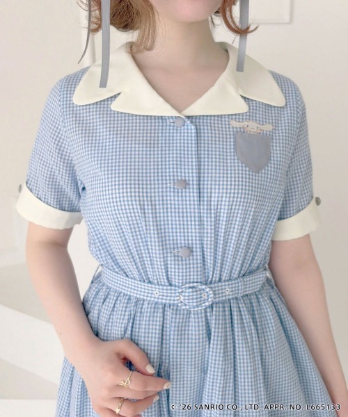 F i.n.t(フィント)の「クレリック開衿ワンピース/シナモロール/fint フィント(ワンピース・レディース・ブルー/ホワイト×ブルー・FREE)」の7枚目の写真
