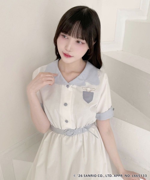F i.n.t(フィント)の「クレリック開衿ワンピース/シナモロール/fint フィント(ワンピース・レディース・ブルー/ホワイト×ブルー・FREE)」の8枚目の写真