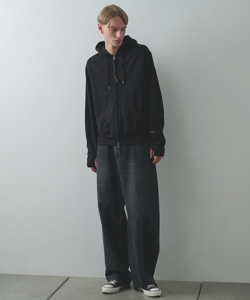 Product Twelve(プロダクトトゥエルブ)の「【Product Twelve】Super 140’s /130's Melino Wool Zip Up Parka(パーカー・メンズ・グレー/ブラック・1/2)」の15枚目の写真