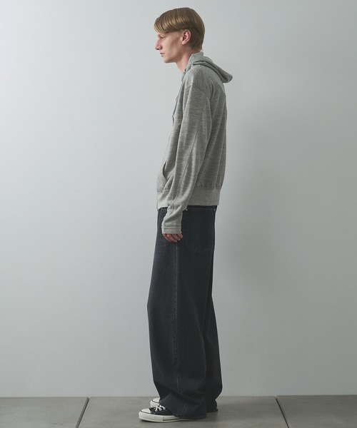 Product Twelve(プロダクトトゥエルブ)の「【Product Twelve】Super 140’s /130's Melino Wool Zip Up Parka(パーカー・メンズ・グレー/ブラック・1/2)」の7枚目の写真