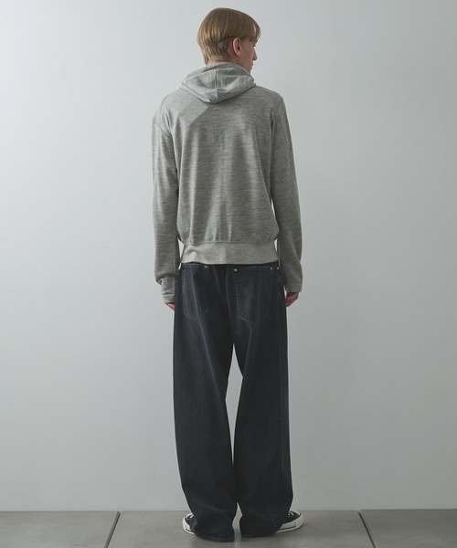 Product Twelve(プロダクトトゥエルブ)の「【Product Twelve】Super 140’s /130's Melino Wool Zip Up Parka(パーカー・メンズ・グレー/ブラック・1/2)」の6枚目の写真