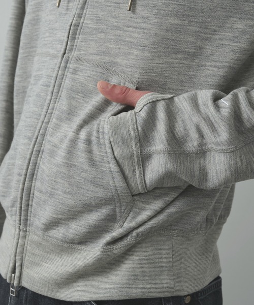 Product Twelve(プロダクトトゥエルブ)の「【Product Twelve】Super 140’s /130's Melino Wool Zip Up Parka(パーカー・メンズ・グレー/ブラック・1/2)」の4枚目の写真