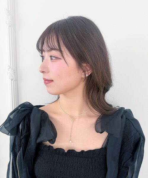 MAJESTIC LEGON（マジェスティックレゴン）の「パール×リボンネックレス（ネックレス・レディース・シルバー/ゴールド・FREE）」の5枚目の写真