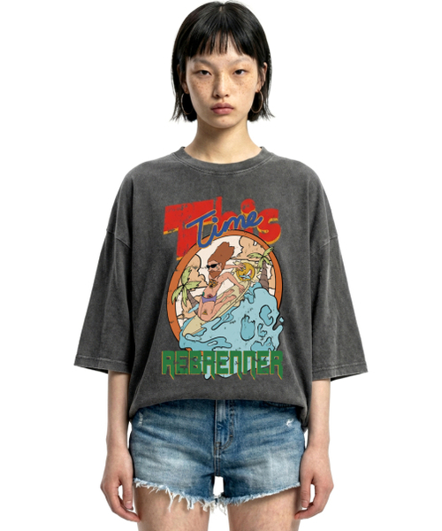 REBRENNER(リブレンナー)の「DTFディスタイムピグメント半袖Tシャツ(Tシャツ/カットソー・レディース・その他・MEDIUM/LARGE/X-LARGE/2XL)」の1枚目の写真