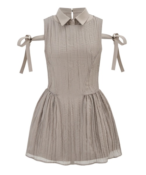 Arrange Gingham Mini Dress（ワンピース）｜andwang（アンドワン）の
