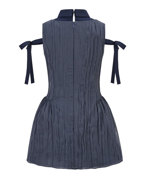 Arrange Gingham Mini Dress NAVY Mサイズ Arrange Gingham Mini Dress（ワンピース）｜andwang（アンドワン）の