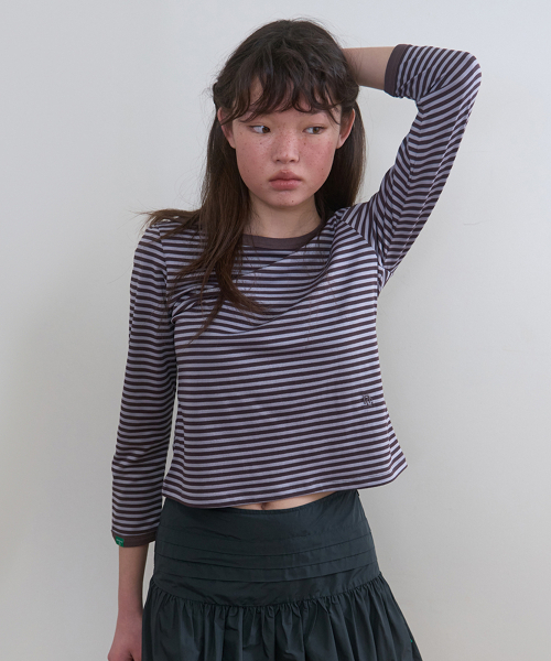 NOCONTENT(ノーコンテント)の「319. ショルダースナップT _ ブラウン(Tシャツ/カットソー・レディース・その他・FREE)」の1枚目の写真