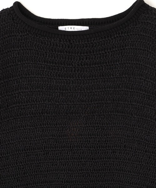 ETRE TOKYO（エトレトウキョウ）の「シアークロシェニットプルオーバー（ニット/セーター・レディース・アイボリー/ブラック・FREE）」の8枚目の写真